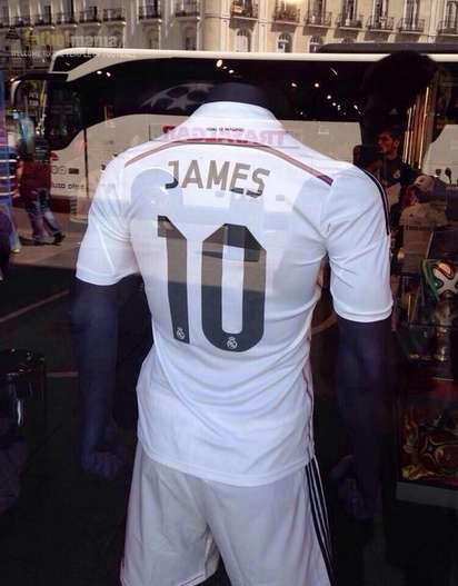 Photo : Le maillot du Real floqué James