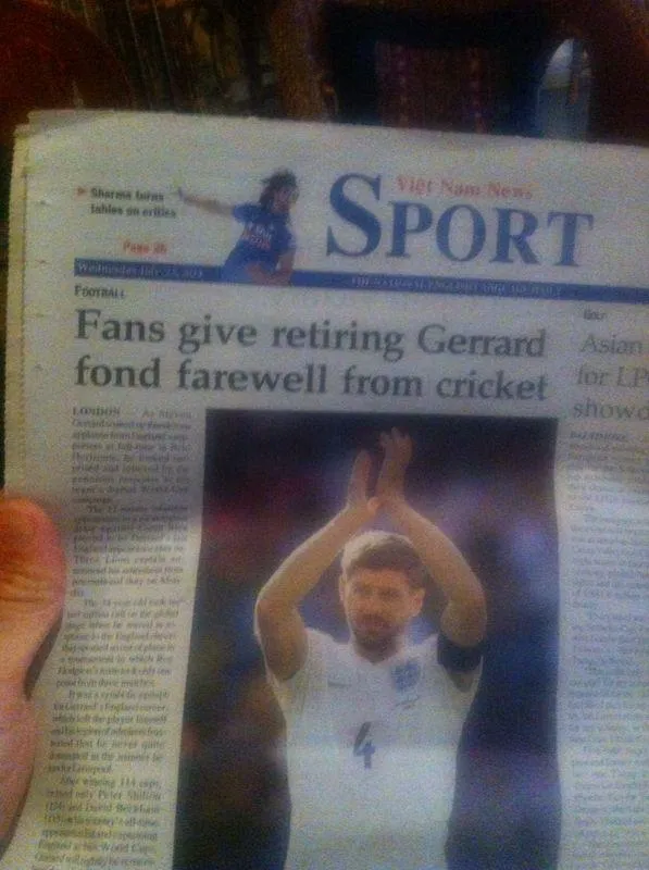 Photo : Gerrard arrête le… cricket