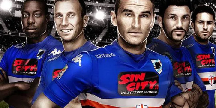 Photo : Sin City, sponsor de la Sampdoria