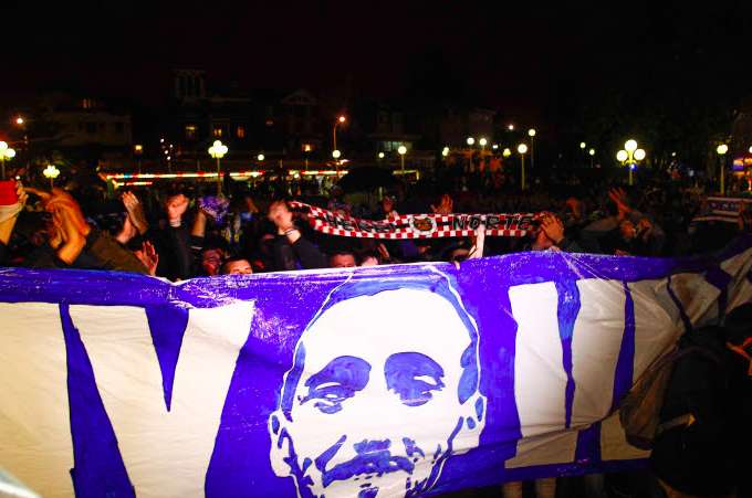Les peñas du Depor soutiennent les Riazor Blues