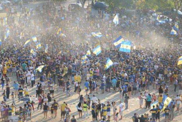 Les supporters de Boca fêtent les 110 ans du club