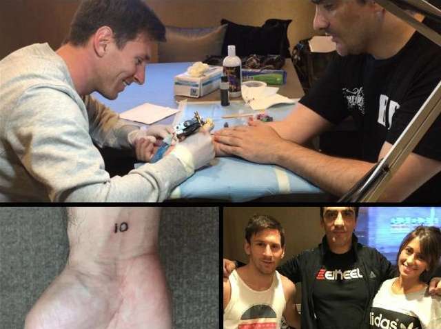 Photo : Messi tatoue son tatoueur