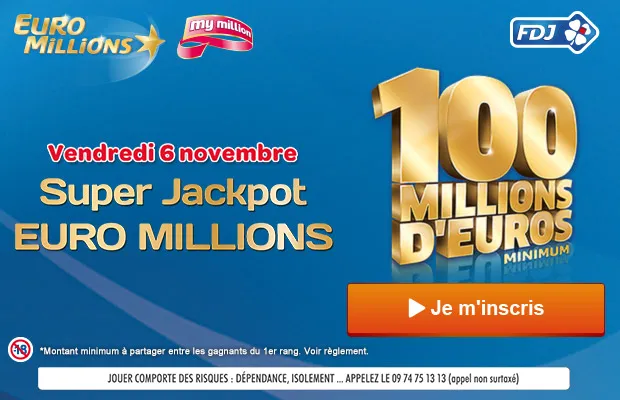 100 Millions à gagner à l&rsquo;Euro Millions Vendredi !