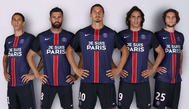 PSG : le sponsor remplacé par «<span style="font-size:50%">&nbsp;</span>Je suis Paris<span style="font-size:50%">&nbsp;</span>»