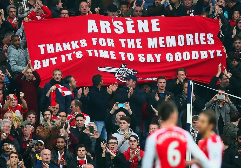 Les supporters d&rsquo;Arsenal disent «<span style="font-size:50%">&nbsp;</span>au revoir et merci<span style="font-size:50%">&nbsp;</span>» à Wenger