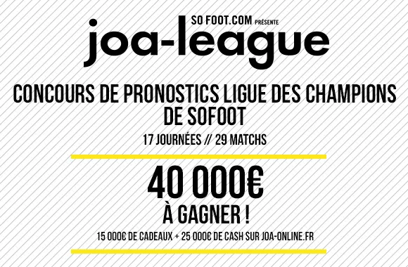 Joa League J7 : PS4, tablette, enceinte &amp; paris gratuits à gagner