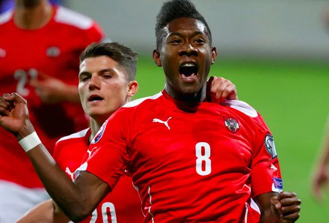 Le XI de l&rsquo;Autriche avec Alaba en 10
