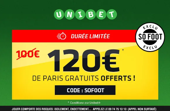 EXCLU : 120€ offerts pour parier chez Unibet !
