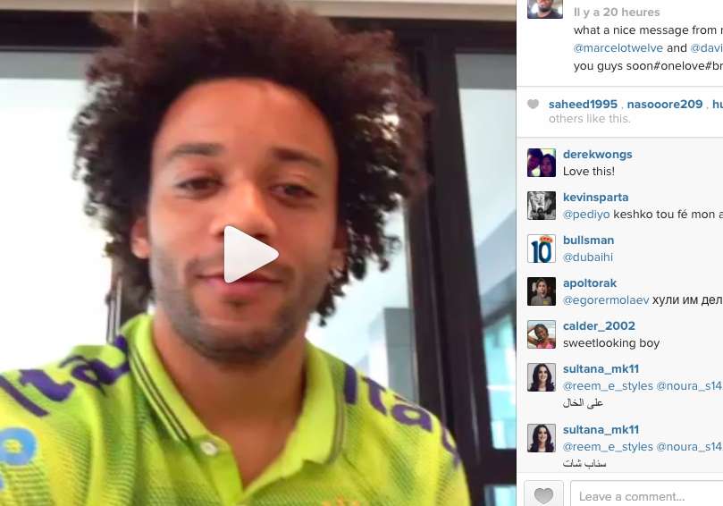 Instagram : David Luiz en VF