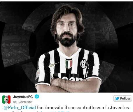 Officiel : Pirlo rempile pour 2 ans