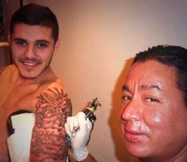 Photo : Icardi se fait tatouer les enfants de Maxi López