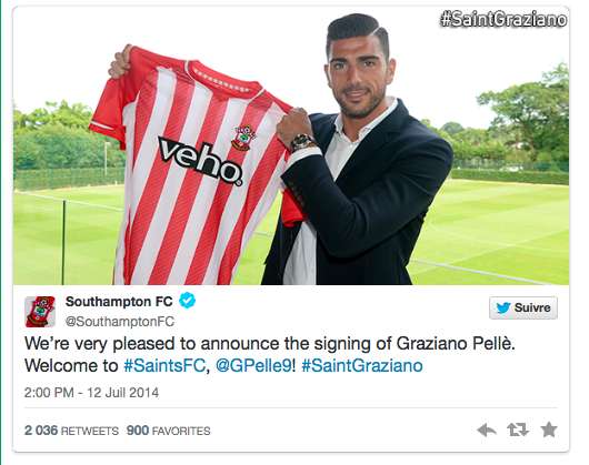 Officiel : Pellè à Southampton