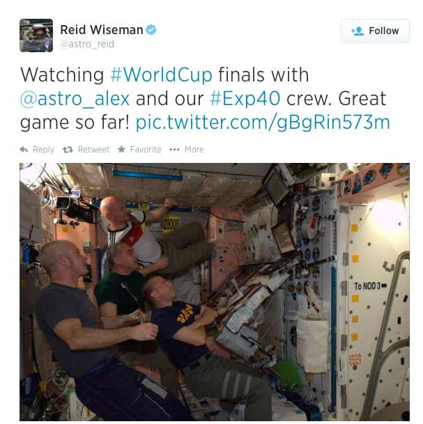 Les astronautes matent la finale