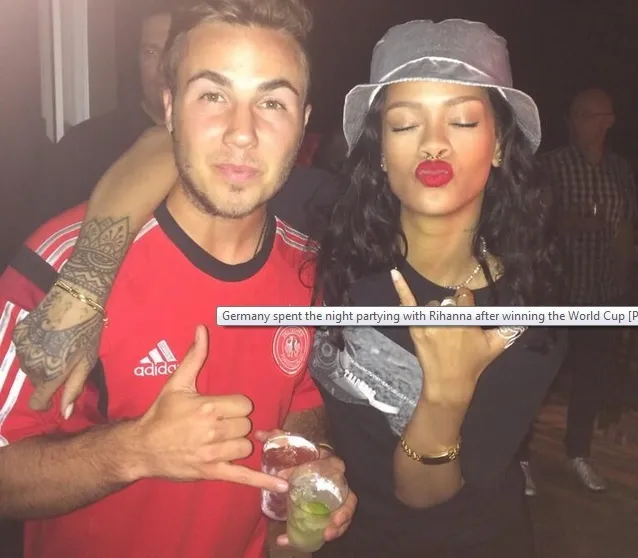 Photo : Rihanna à la fête des Allemands