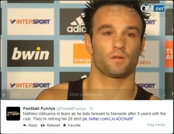 Les adieux de Valbuena