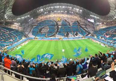 Le tifo du Vélodrome