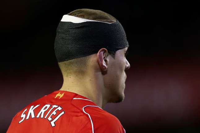 Photo : la blessure de Skrtel
