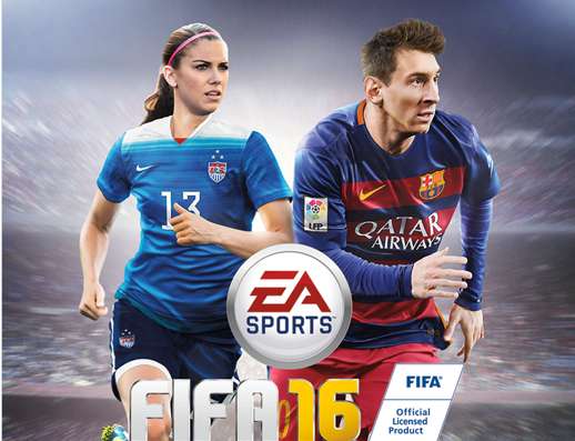 Alex Morgan sur la jaquette de FIFA 16