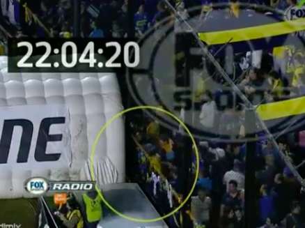 La vidéo des incidents de la Bombonera