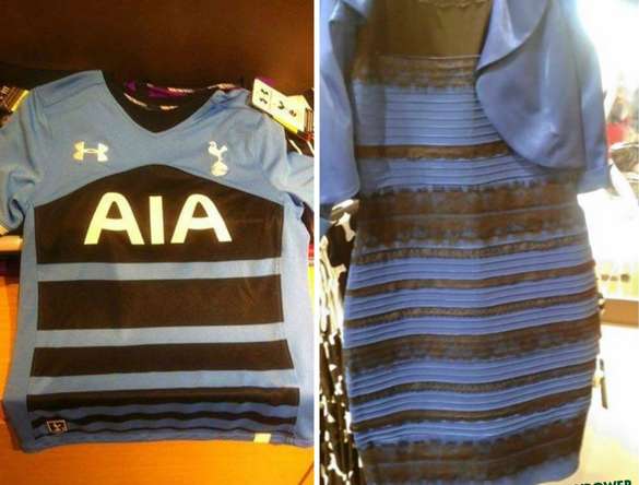 Tottenham flirte sur le buzz de la robe bleue