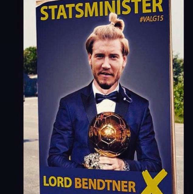 Bendtner, candidat au poste de Premier ministre danois