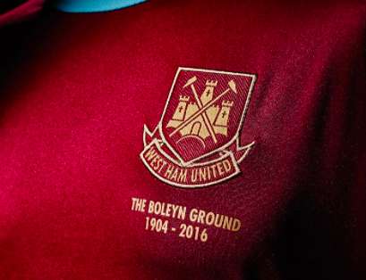 Hommage à Upton Park sur le maillot de West Ham