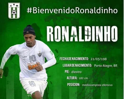 Photo : Le faux transfert de Ronaldinho à Montevideo
