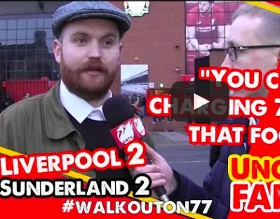 Un supporter descend Liverpool à la tv