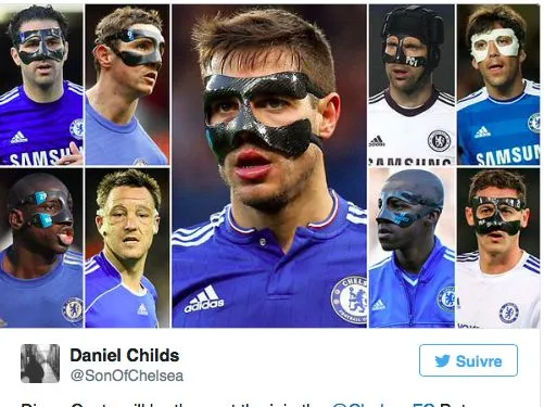 Diego Costa portera un masque de protection