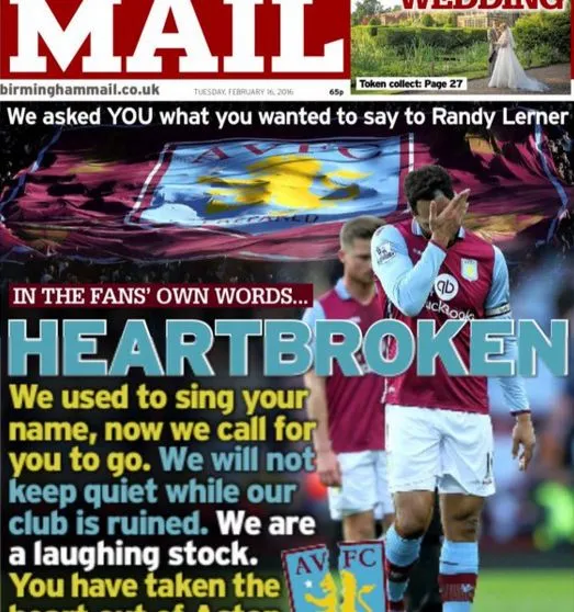 Le Birmingham Mail détruit Aston Villa