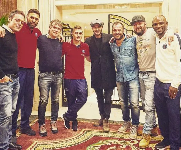 Beckham et Cabaye rendent visite aux Parisiens à Londres