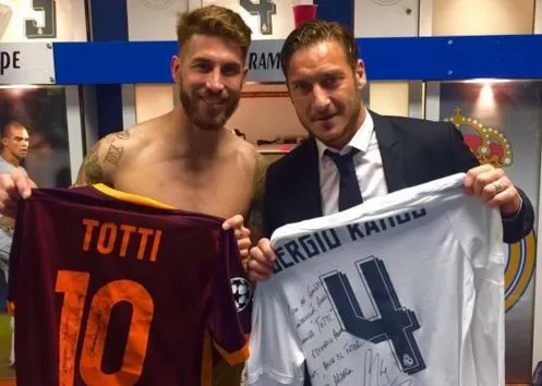 Totti offre son dernier maillot européen à Ramos