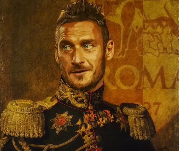 Un supporter romain peint ses joueurs favoris