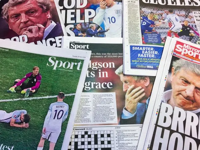 Le Daily Mail descend les Three Lions