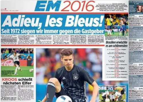 Quand Bild se moque de l’équipe de France