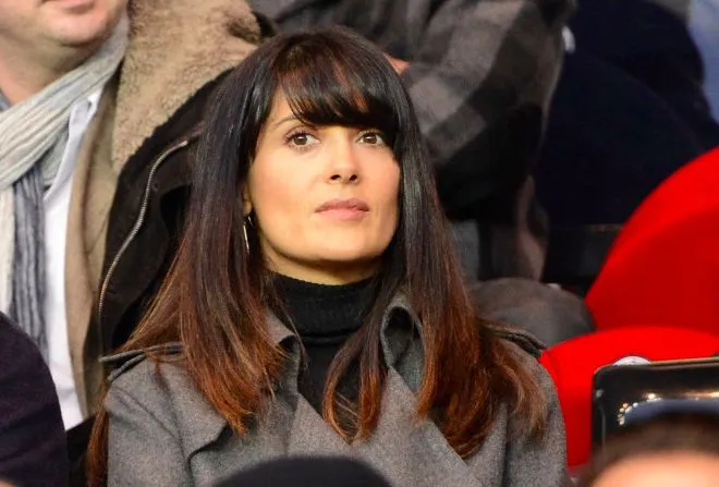 Salma Hayek et l&rsquo;ambiance des tribunes VIP en France