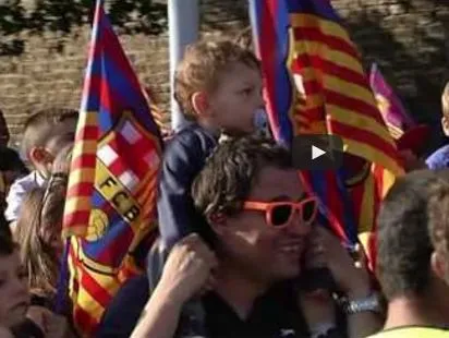 Les images de la parade du Barça