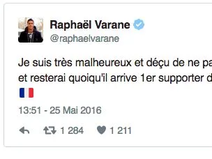 Varane «<span style="font-size:50%">&nbsp;</span>très malheureux et déçu<span style="font-size:50%">&nbsp;</span>»