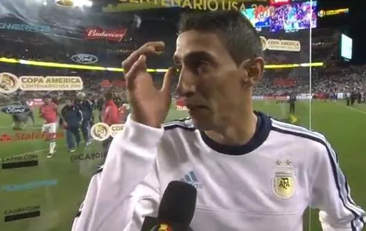 Di María en pleurs pendant la Copa América