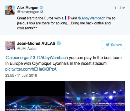 Quand Aulas drague Alex Morgan
