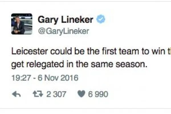 La promesse de Lineker en cas de victoire finale de Leicester