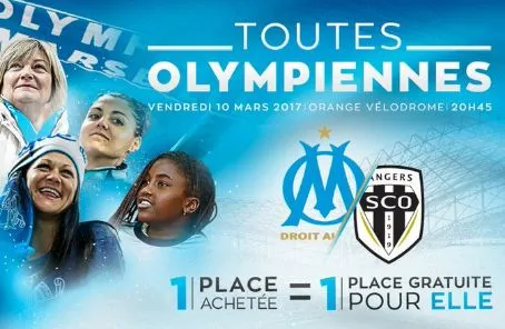Face à Angers, c&rsquo;est gratuit pour les Marseillaises