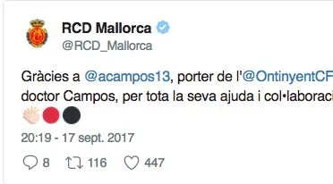 Un joueur de Majorque sauvé en plein match