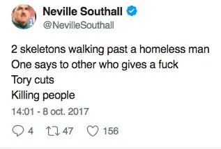 Neville Southall, les Tories et des squelettes