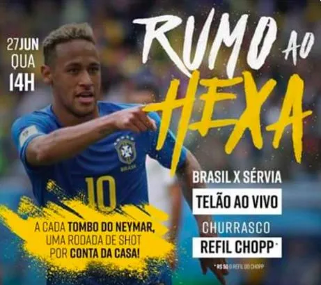 Un bar brésilien offre une tournée de shooters à chaque chute de Neymar