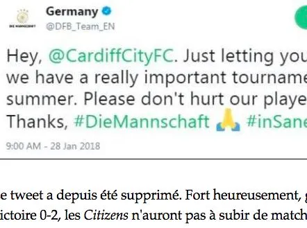 La Fédération allemande demande à Cardiff de ne pas blesser ses joueurs