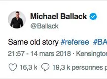 Ballack ne digère pas le penalty