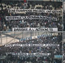 Festival de banderoles au Vélodrome