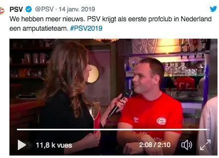 Le PSV lance une section pour amputés