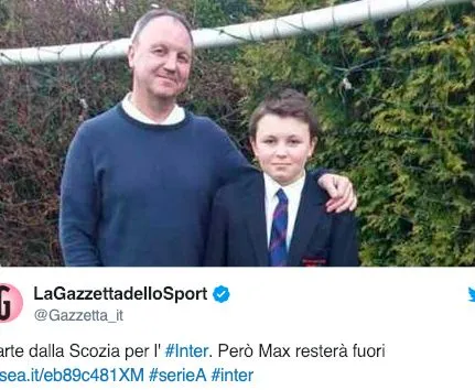 Un enfant écossais devient élève en Italie pour voir le match de l&rsquo;Inter